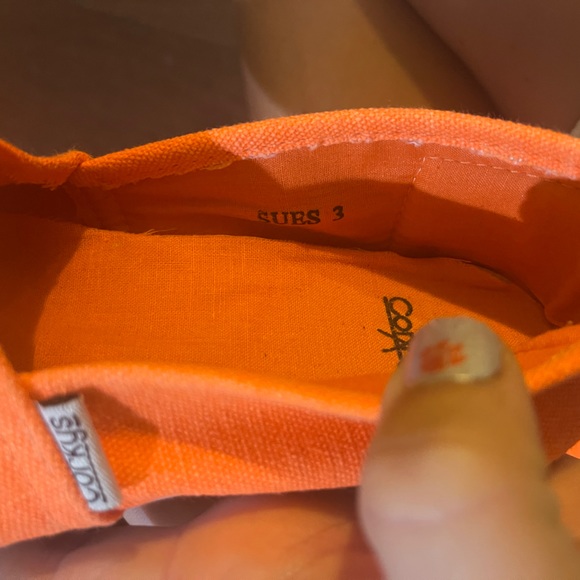 Corkys Orange Subs Canvas Slip On Kids Shoes Size 3 - Picture 6 of 6